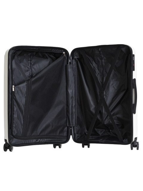 Белый чемодан из полипропилена PP-07 67x27x46