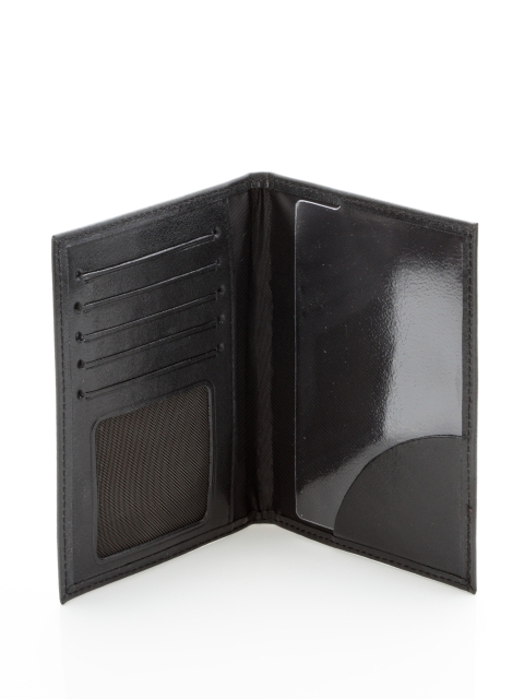 Обложка для паспорта черная 10x14.5 натуральная кожа