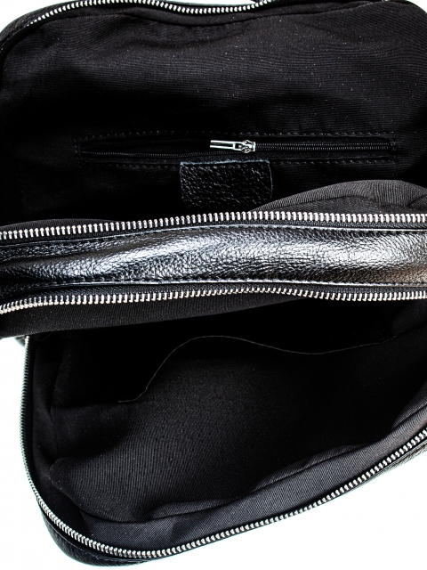 Рюкзак черный 40x12x32 натуральная кожа