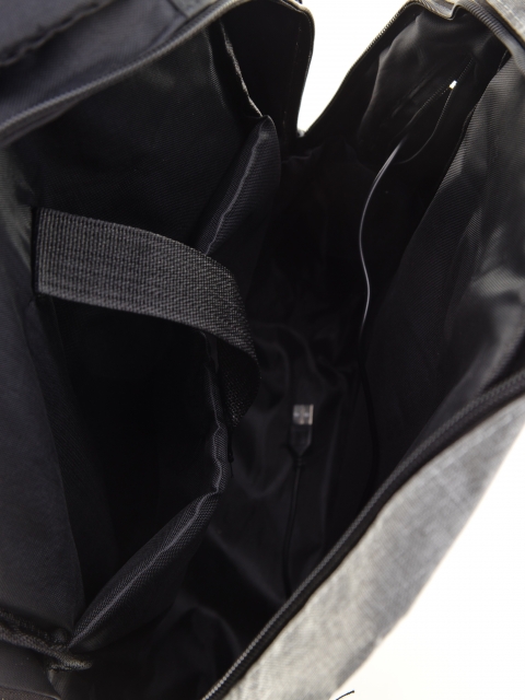 Рюкзак черно-серый 40x10x26 ткань