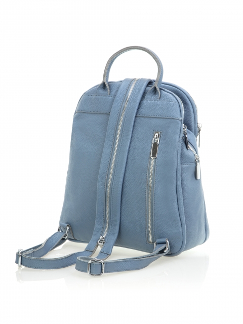 Рюкзак голубой натуральная кожа