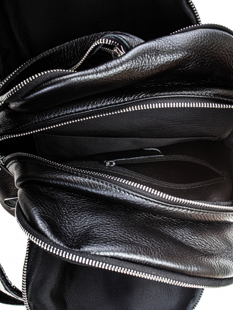 Рюкзак черный 34x14x27 натуральная кожа
