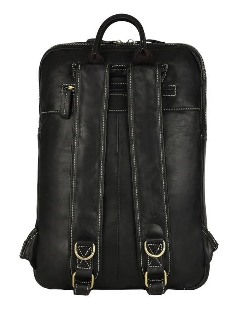 Рюкзак черный 37x11x28 кожаный