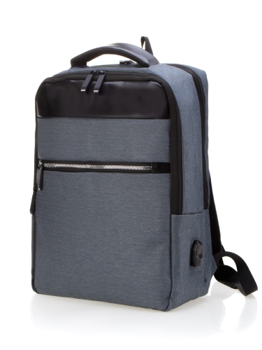 Рюкзак черно-серый 38x12x28 ткань