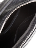 Мужская сумка черная 25x7x20 натуральная кожа - вид товара 3