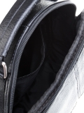 Мужская сумка черная 24x8x17 натуральная кожа - вид товара 3
