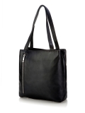 Женская черная сумка из натуральной кожи 31х12х36 - вид товара 1