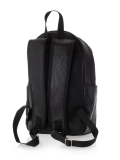 Рюкзак черный с накладным карманом иск. кожа - вид товара 2