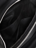 Черный рюкзак на молнии из натуральной кожи - вид товара 3