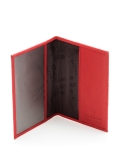 Обложка для паспорта цвет красный 14.5x10 натуральная кожа - вид товара 2