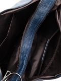Сумка синяя Хобо 31x13x30 натуральная кожа - вид товара 3