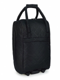 Дорожная сумка на колесах черная 47x22x29 ткань - вид товара 1