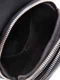 Рюкзак из натуральной кожи черного цвета через плечо - вид товара 3