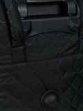 Дорожная сумка на колесах черная 47x22x29 ткань - вид товара 4
