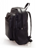 Рюкзак черный с накладным карманом искусственная кожа - вид товара 3