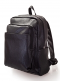 Рюкзак черный с накладным карманом искусственная кожа - вид товара 1