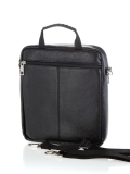 Мужская сумка черная 22.5x6x24.5 натуральная кожа - вид товара 2