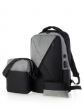 Рюкзак черно-серый 40x10x26 ткань - вид товара 4