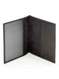Обложка для паспорта 14.5x9.5 натуральная кожа цвет черный - вид товара 1