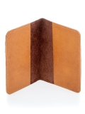 Обложка для паспорта 13.5x9.5 натуральная кожа коричневая - вид товара 2