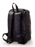 Рюкзак черный с накладным карманом искусственная кожа - вид товара 2