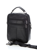 Мужская сумка черная через плечо 24x8x17 натуральная кожа - вид товара 2