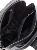Рюкзак черный с накладным карманом иск. кожа - вид товара 3