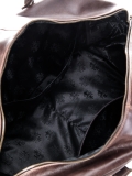 Сумка дорожная коричневая 24x16x44 с карманами искусственная кожа - вид товара 3