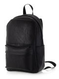 Рюкзак черный с накладным карманом иск. кожа - вид товара 1