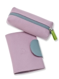 Подарочный набор визитница и ключница натуральная кожа розовый - вид товара 2