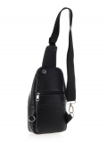 Рюкзак черный на одно плечо 29x6x15.5 натуральная кожа - вид товара 2