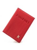 Обложка для паспорта цвет красный 14.5x10 натуральная кожа - вид товара 1